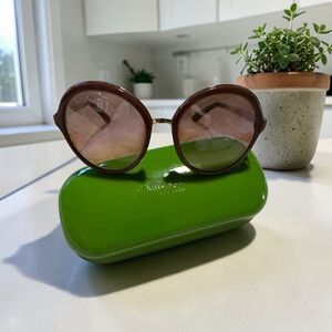 Kate Spade Brown Sunglasses with Green Case